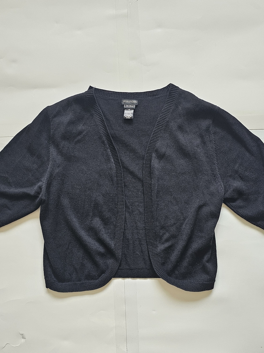 Maurices Dark Navy Open-Front Cropped Cardigan